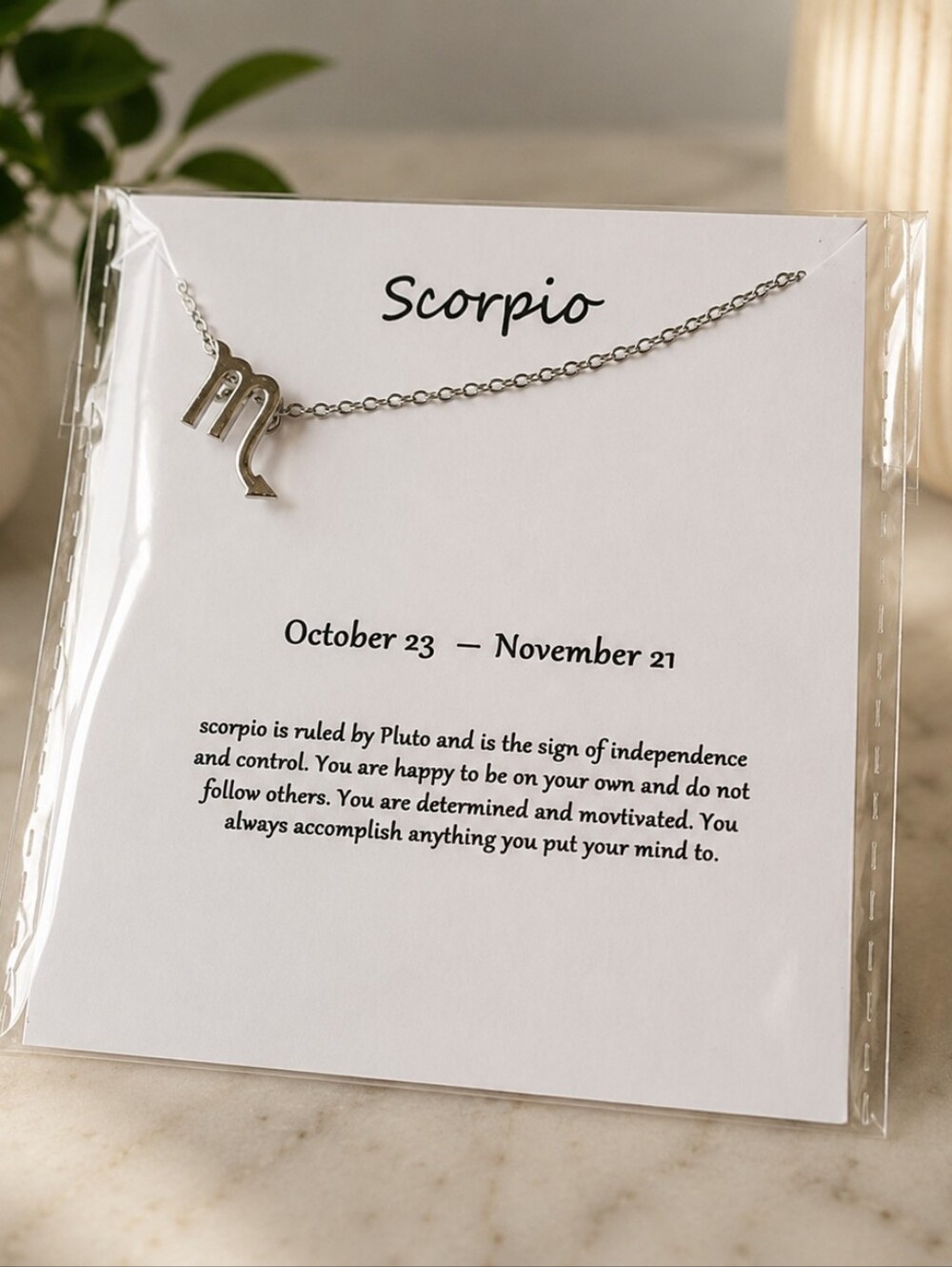 ✨ Scorpio Zodiac Charm Necklace | October 23 – November 21 | Brand New ✨